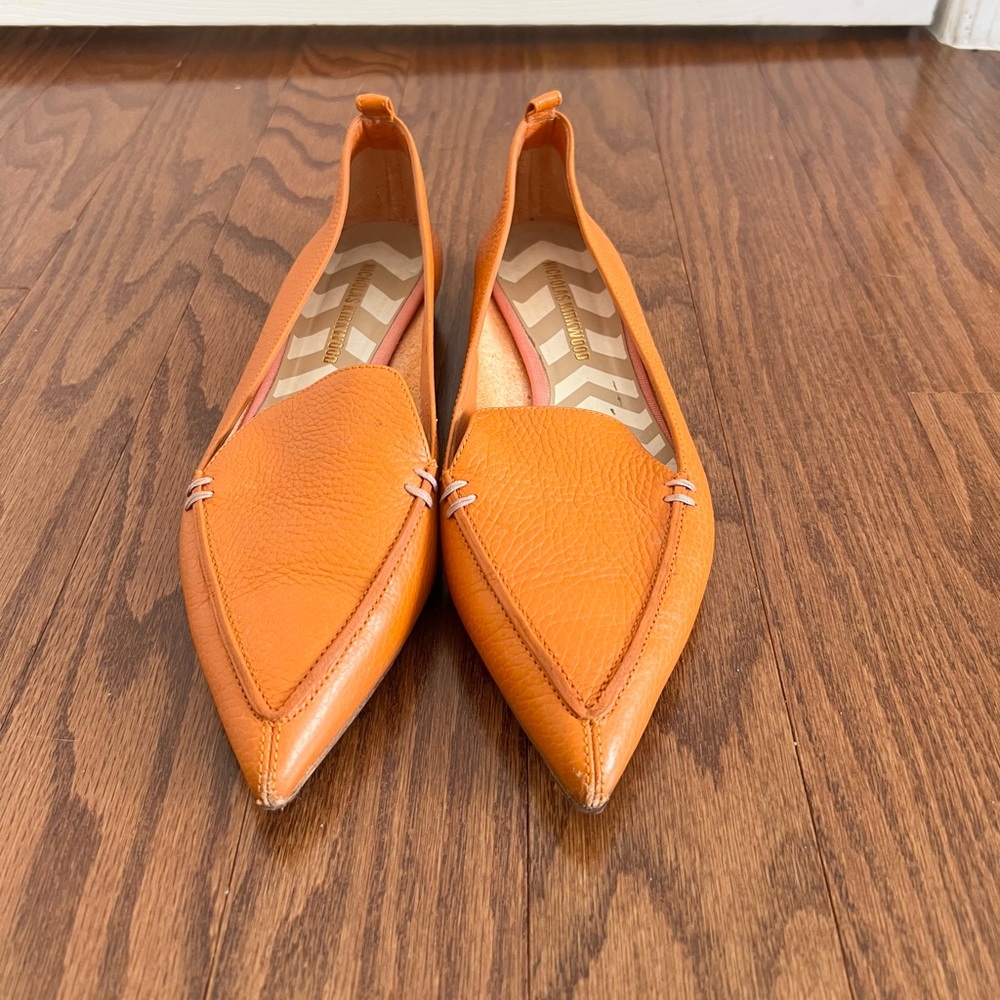 Nicholas Kirkwood Orange Flat Loafers